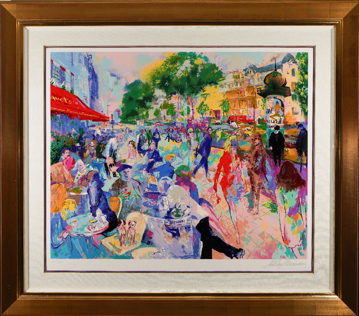 "Cafe Fouquet's" by LeRoy Neiman