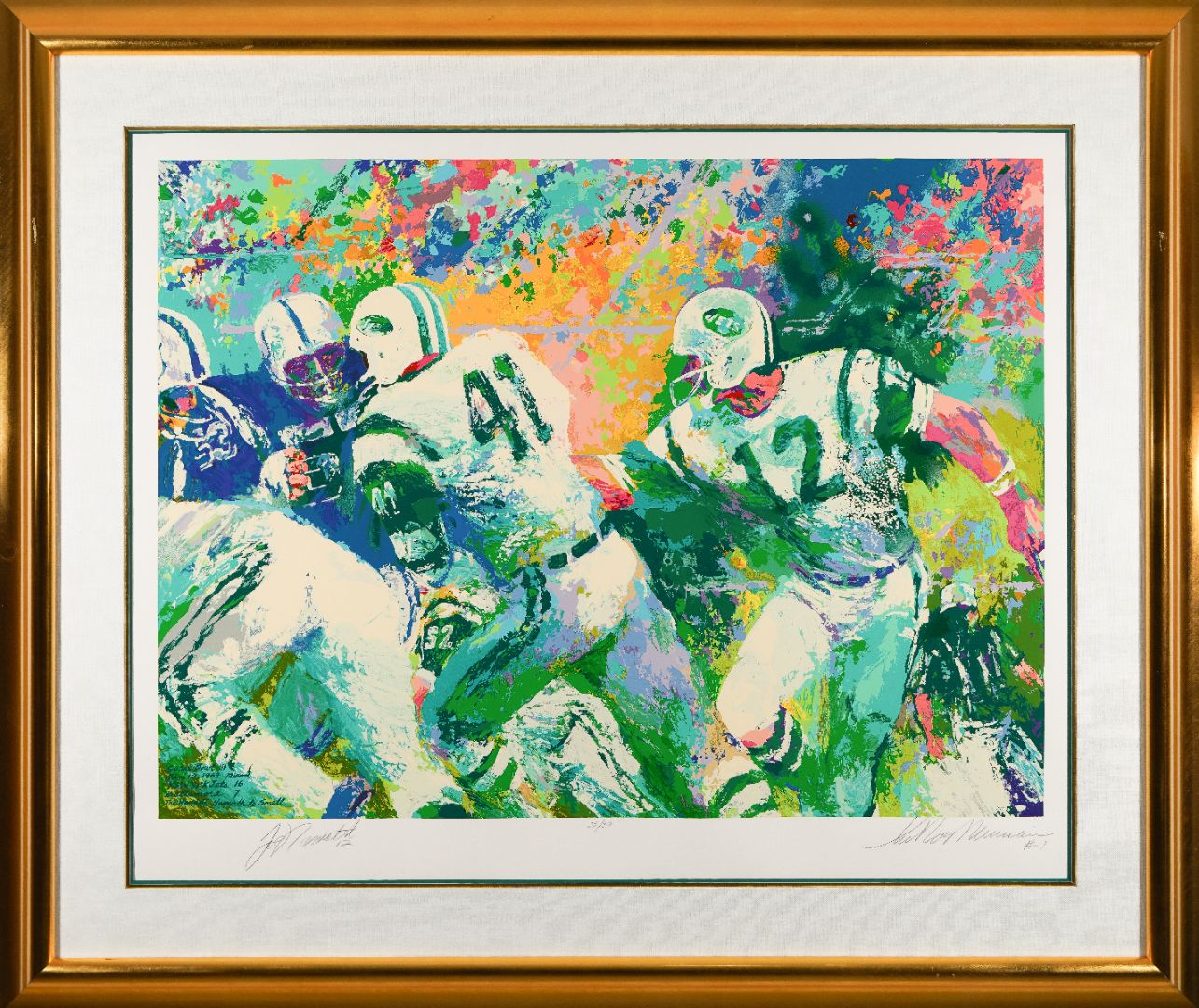 "The Handoff - Superbowl III - Joe Namath" by LeRoy Neiman