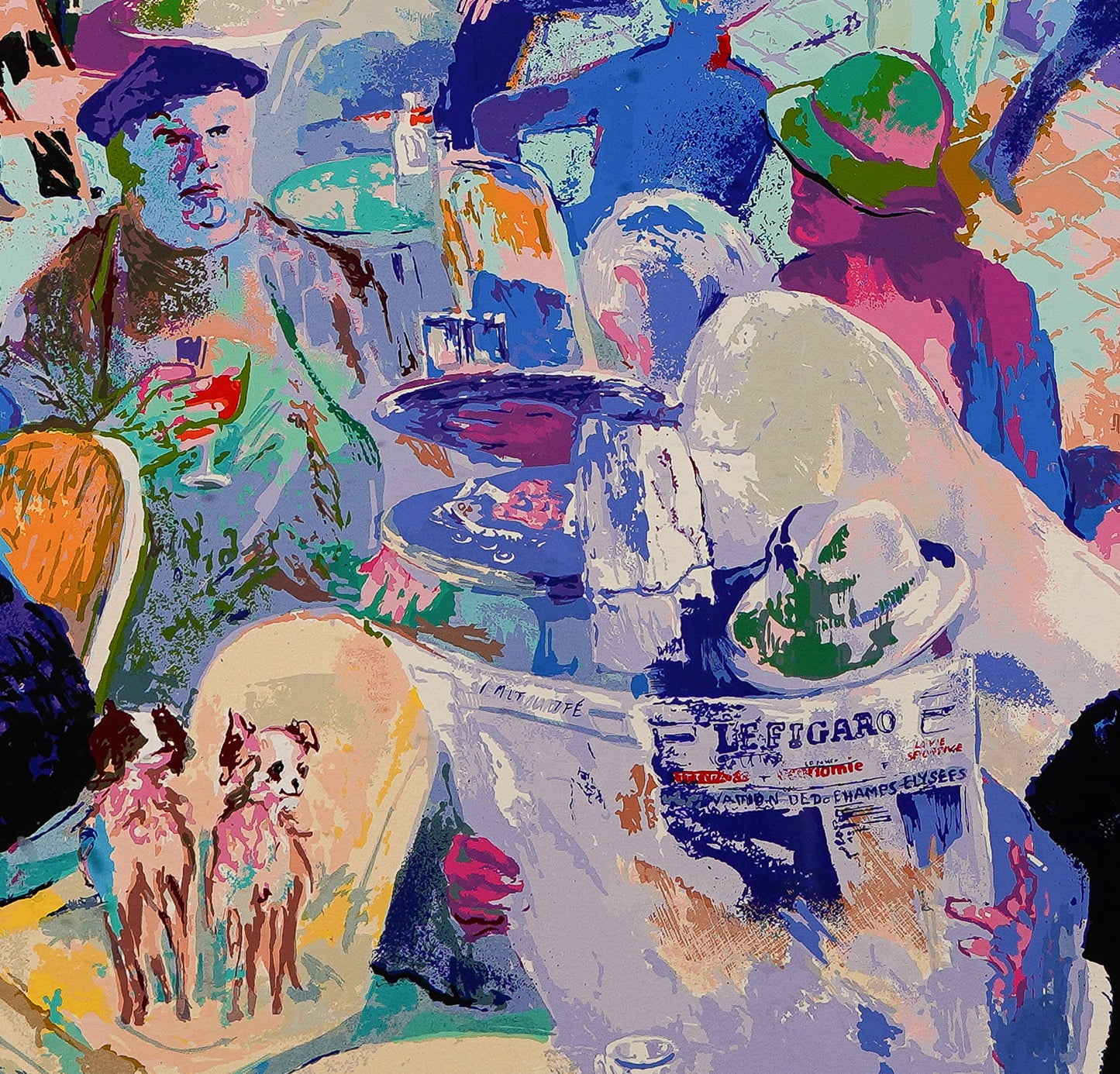 "Cafe Fouquet's" by LeRoy Neiman
