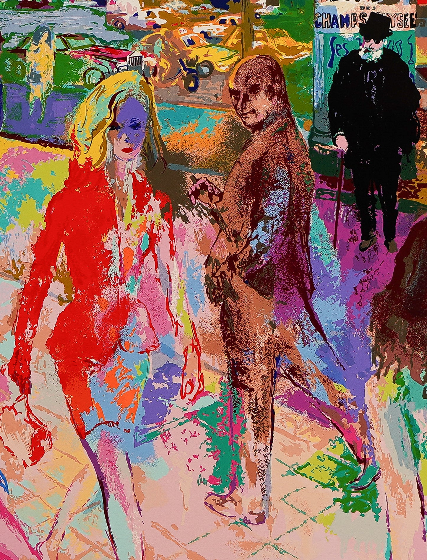 "Cafe Fouquet's" by LeRoy Neiman