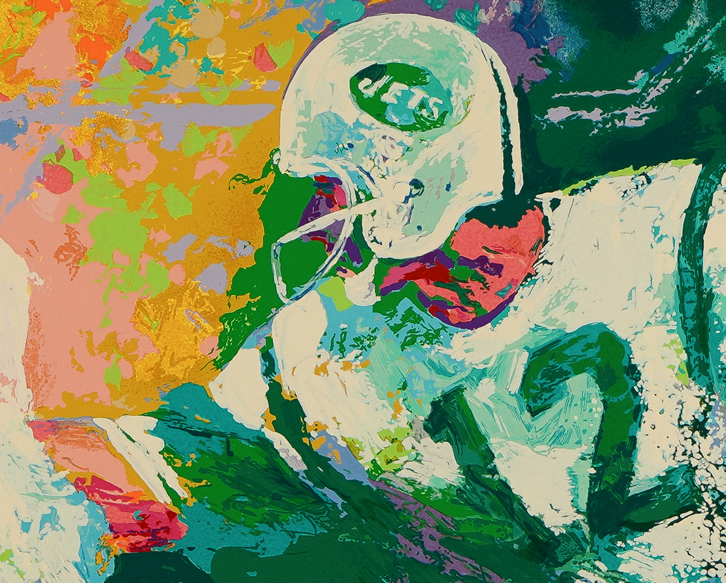 "The Handoff - Superbowl III - Joe Namath" by LeRoy Neiman