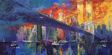 "Brooklyn Bridge" by LeRoy Neiman