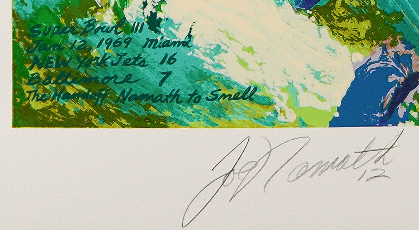 "The Handoff - Superbowl III - Joe Namath" by LeRoy Neiman